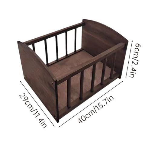 Surakey Wooden Bed Photo Props Baby Photography Props Baby Photography Props for Newborns Infants