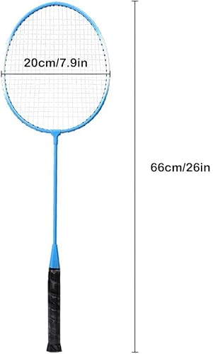 Miniatura 2 de JFGJL 2 Player Badminton Racket Set Indoor Outdoor Sports Students Practice Badminton Racquet with Cover Bag
