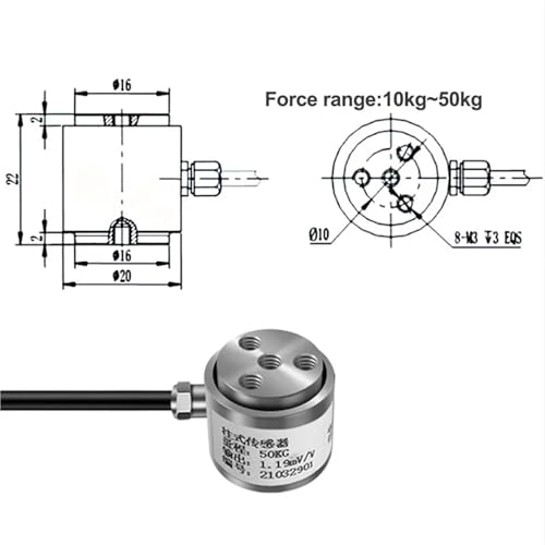 Sensor de fuerza para proyectos de robotica y basculas miniaturas de 20KG 2
