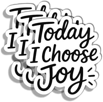 (3PCS) Today I Choose Joy Sticker – Motivational Quote Vinyl Decal, Waterproof Aesthetic Laptop Water Bottle Notebook Phone Car Bumper Sticker image 5