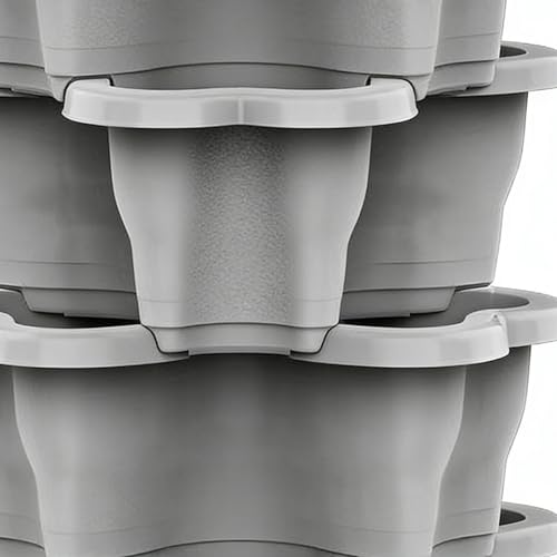 Torre para plantas verticales evita raíces podridas en balcón 8