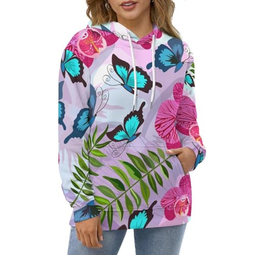 Sweats à capuche papillon UMENG pull manches longues avec imprimé graphique taille S