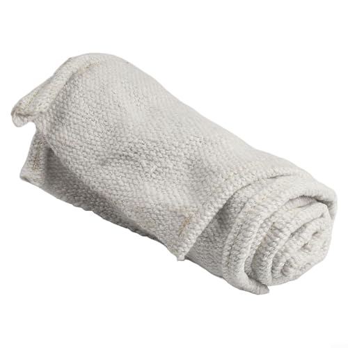 Manta ignífuga de 2 mm de grosor, tela de fibra de porcelana resistente al calor de 1260 °C, alto aislamiento para hornos, puertas de horno, tuberías, contenedores, escoria de soldadura (0,2 x 1 m)