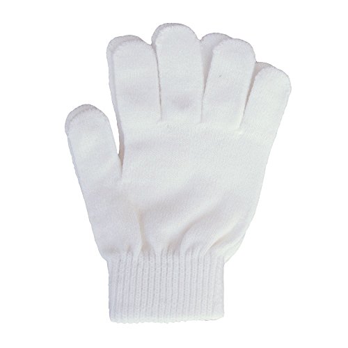 A&r sports knit gloves, white, one size