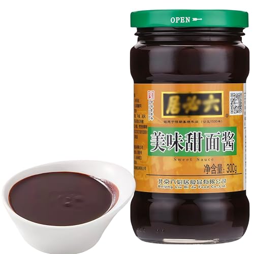 DAMAICHUHAI Sweet Bean Sauce,Sweet Bean Paste, Sichuan Sweet Seasoning for Cooking, Pancakes, Salads,300g/10.5oz