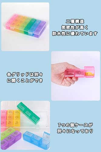 harukita ピルケース 薬ケース 薬箱 薬入れ サプリメントケース の商品画像 2
