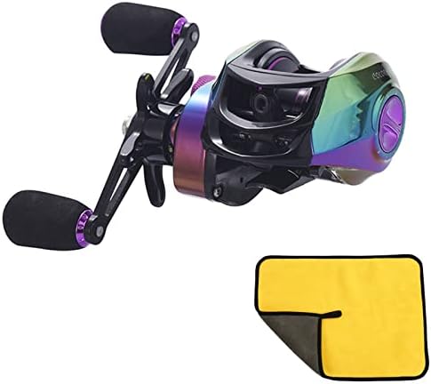 Saltwater Fishing Reels Spinning Line Counter Trolling Round Baitcasting Reel, Level Wind Trolling Jigging Fishing Conventional Reel, Durable Stainless-Steel & Brass Gears with Cleaning Cloth