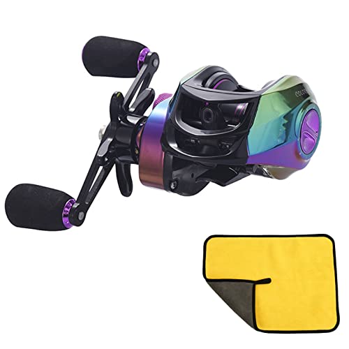 Saltwater Fishing Reels Spinning Line Counter Trolling Round Baitcasting Reel, Level Wind Trolling Jigging Fishing Conventional Reel, Durable Stainless-Steel & Brass Gears With Cleaning Cloth #TOP17