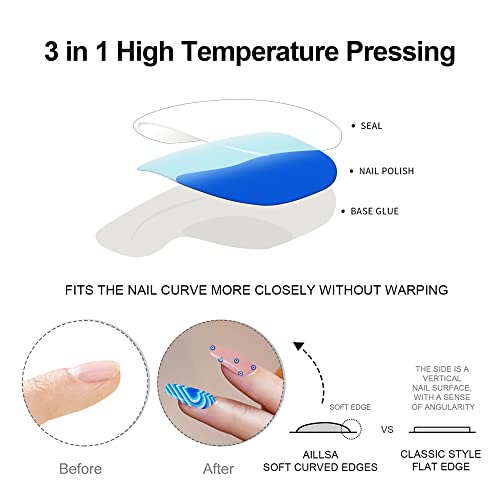 Dukasou Semi Cured Gel Nail Strips, 28Pcs Powder Blue Gel Nail Strips With Uv/Led Light, Long Lasting Gel Nail Stickers Full Nail Wraps For Women Girls Kids Diy Decorations Birthday Party Favor Gifts, Includes Prep Pads, Nail File & Wood Stick #TOP4