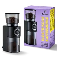 Tchibo elektrische Kaffeemühle, Edelstahlmahlwerk, 26 Mahlgradeinstellungen, Schwarz/Silber – Ansicht 3