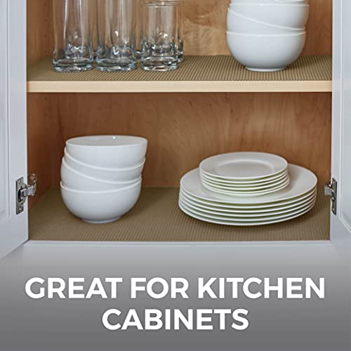 Home Genie Drawer And Shelf Liner, Non Adhesive Roll, 12 Inch X 20 Ft, Durable And Strong, Grip Liners For Drawers, Shelves, Cabinets, Pantry, Storage, Kitchen And Desks, Light Taupe #TOP5