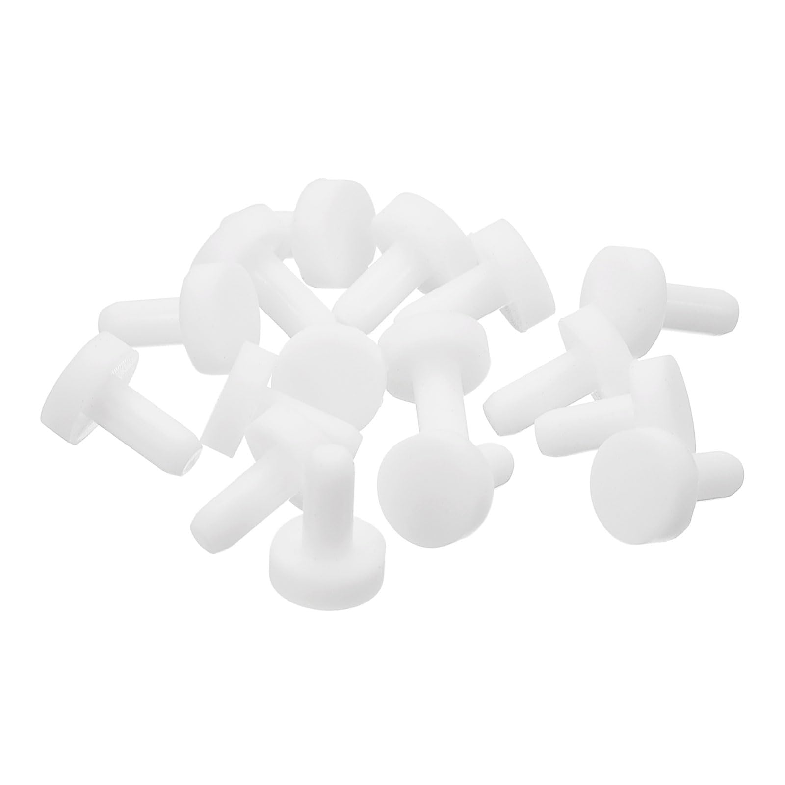 uxcell 16 Pieces White Rubber Stopper, 3mm Plug Holes for 2.5-2.8mm/0.1-0.11" Hole