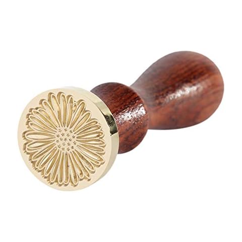 Prosperveil Wax Seal Stamp Daisy Flower Head Vintage Personalised Sealing Wax Stamp for Wedding Christmas Party Invitation Card DIY Craft Letter Envelope Decor Cover