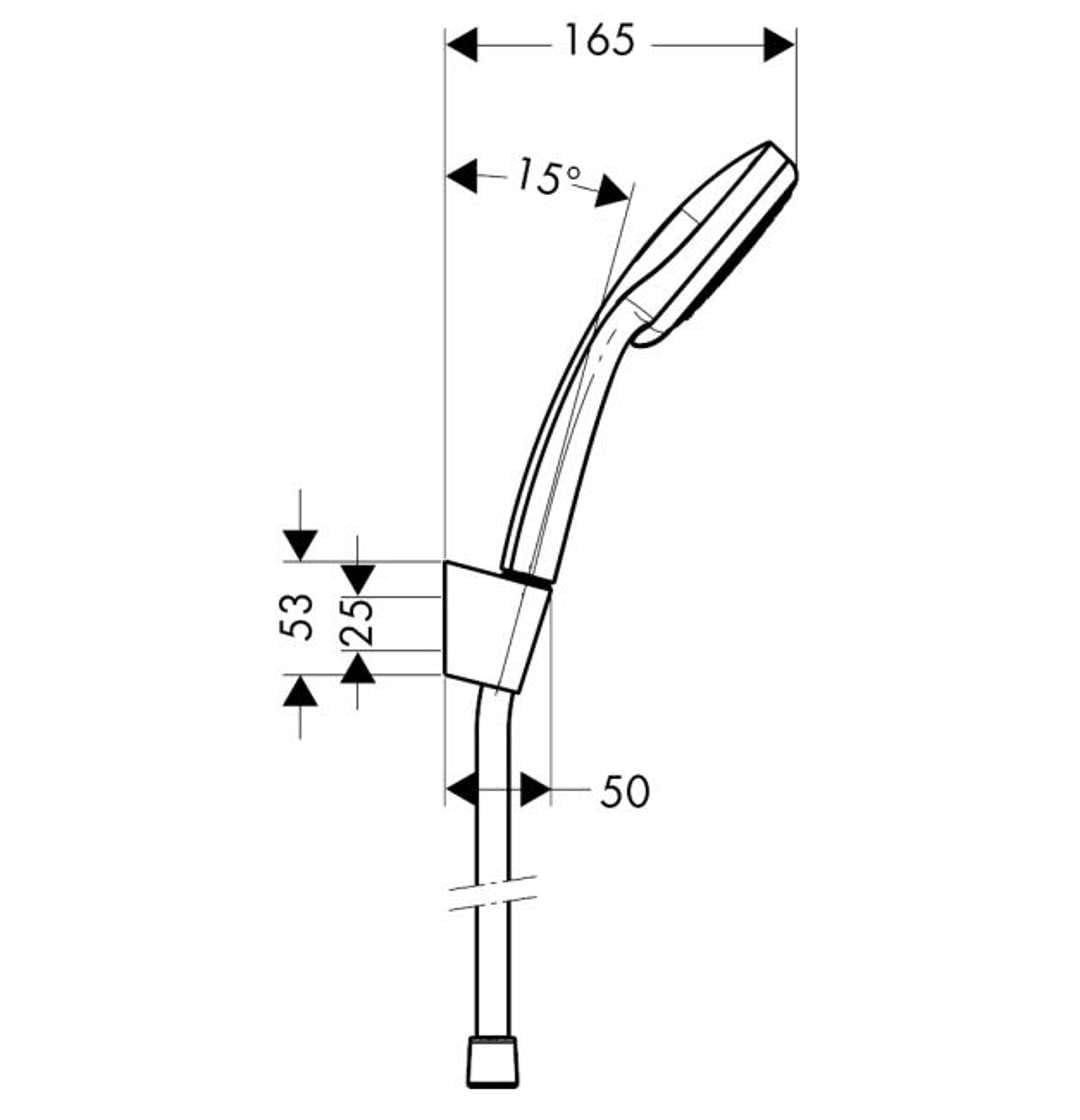 hansgrohe Croma 100 Duschkopf inkl. Duschkopfhalter, 4 Strahlarten, Chrom