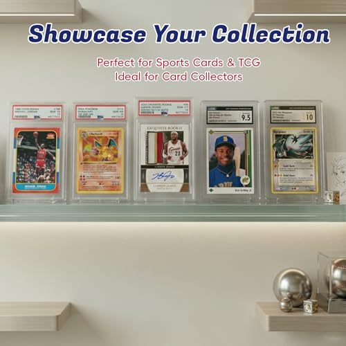 Image of PSA Slab Display Case - 1inch Thick Acrylic Graded Card Display Case with Magnetic Lid, Clear Slab Protector Compatible with PSA & CGC, Card Slab Case for Graded Cards
