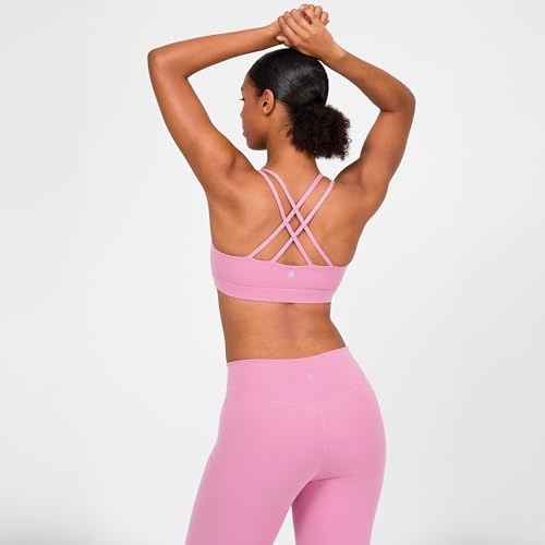Image of YITTY Active Women's Ultraluxe Strappy Medium Impact Bra, Athleisure, 4-Way-Stretch