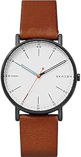 Skagen Men's Signatur Three-Hand Watch, 40mm case size leather strap