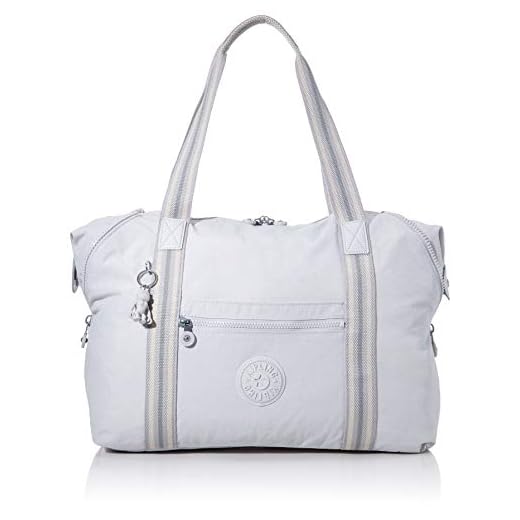 Kipling ART M Bolsa de tela y playa, 58 cm, 26 litros, Gris (Curiosity Grey)