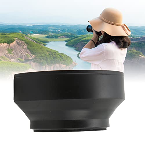 Capuchón para lente, capuchón plegable para lentes de cámara con material de goma, compatible con lentes teleobjetivo, estándar y gran angular de 62 mm miniatura 2