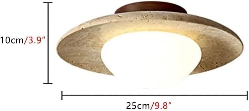 Nowoczesna Prosta Dekoracja Domu Nordic Nowa świeża Lampa Sufitowa Disk Japońska Wabi Sabi Kremowa Lampa Sufitowa Z Kamienia Naturalnego Oświetlenie Sufitowe Do Dekoracji Wnętrz Na Korytarz