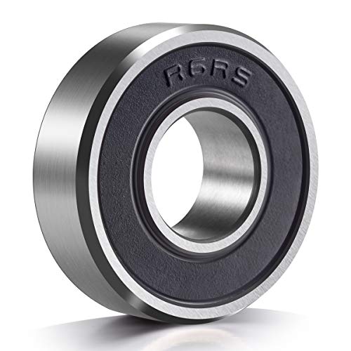 10 Pack R6-2RS Ball Bearings, 3/8’’x 7/8’’x 9/32’’ Double Rubber Sealed Miniature Deep Groove Ball Bearing, R6-rs