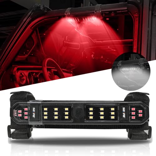 Image of SUNPIE UTV Dome Light Battery Powered SXS Interior Lights White&Red,1 Pack