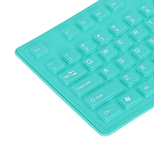 Clavier silicone pliable vert ASHATA lavable pour travailler au café