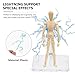 iplusmile Action Figure Stand Set with Effects Parts and Screws Adjustable Toy Doll Holder Display Rack for Model Figures 3.93X3.74X2.95In Stable Base