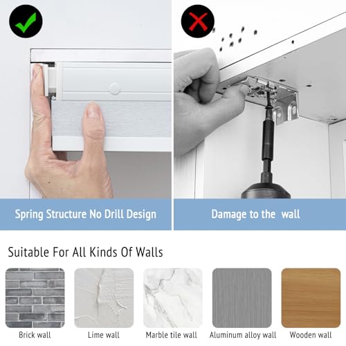 Keego WhiteSmoke Filter Light Blinds - No Drill, Cordless, Custom Size Efficient Insulation