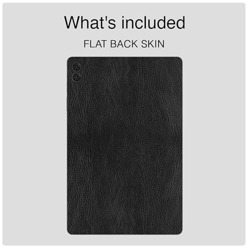 Image of Capes Tablet Skins Compatible with Samsung Galaxy Tab S9 FE Plus | Ultra-Thin Protective Film | Anti-Scratch Vinyl Decal Skin | Not Case /Cover (Black Leather, Back Skin)