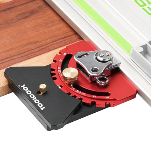 TOOLCOOL Track Saw Square Guide Rail Square 90 to 15 Adjustable Angle Track Saw Accessories Compatible with Festool Makita Wen and Milwaukee Guide Rails
