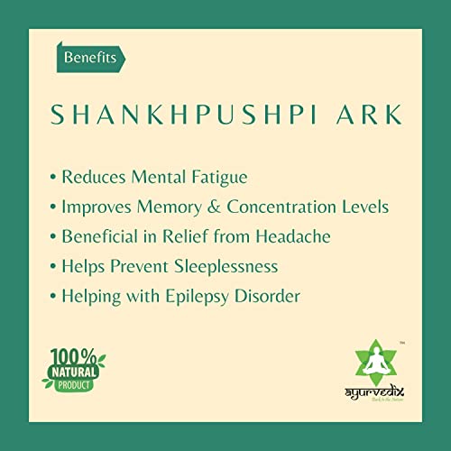Image of Shankhpushpi Ark 200 ml | Shankhpushpi Hydrosol | Supports Memory, Focus & Mental Wellness | Ayurvedic Herbal Brain Tonic | Natural Liquid | FSSAI Certified