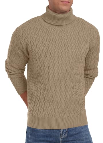 Sailwind Mens Ribbed Knitted Sweater Braided Turtleneck Casual Pullover3