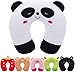 Bambini Cuscino da Viaggio H HOMEWINS Carino Morbido Cuscino Cervicale Supporto del Collo, Portatile Cuscino da Viaggio per Seggiolino Auto, Rtreno, Aereo (Panda)