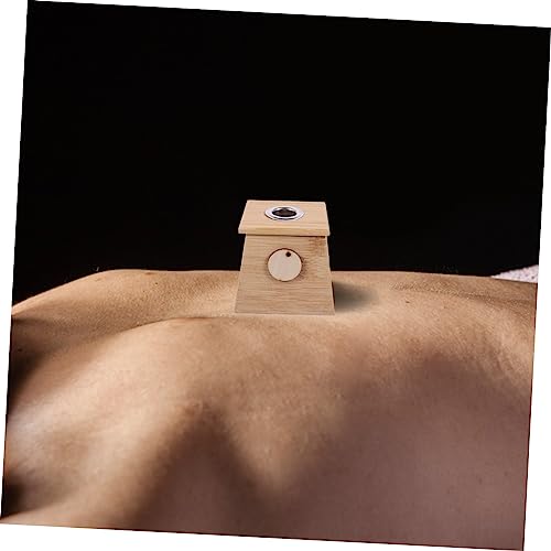 OUNONA Caja de Moxibustión de Bambú Portátil, Herramienta de Terapia Moxa con Control de Temperatura, Diseño Engrosado Antiescaldad, Agujero Único para Uso en Casa miniatura 2