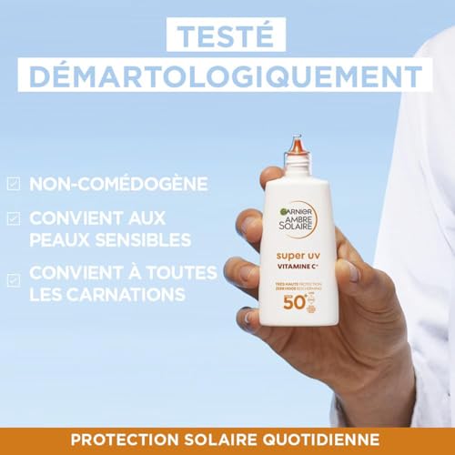 Garnier Ambre Solaire Super Uv Vitamine C Fluide Anti Taches Spf 50+ 40ml - vue 7