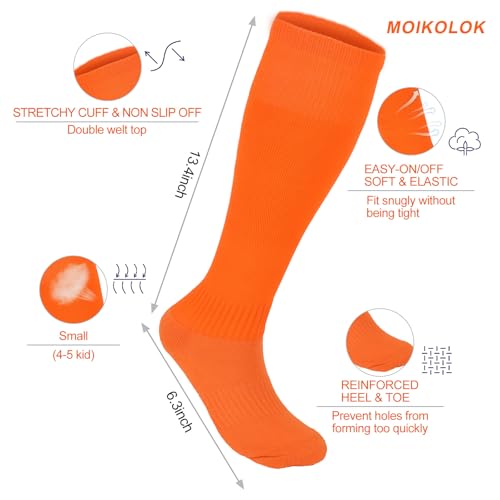 Orange Baseball Socks and Belt Combo Set Softball Socks and Elastic Waist Belt for Youth Boys Girls3