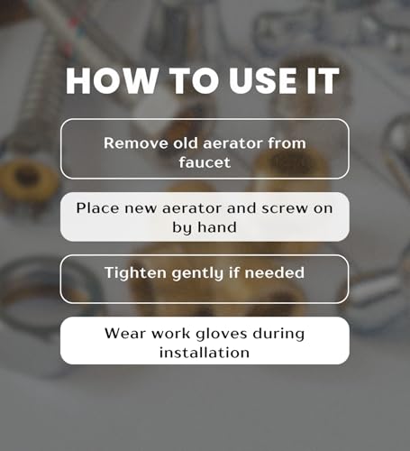 Aireadores de grifo para sustitución de filtros con guantes 5