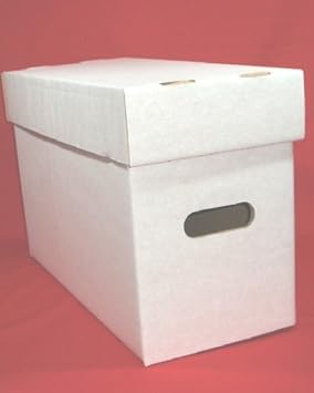 BUNDLE OF 5 FIVE CARDBOARD COMPACT COMIC BOXES HOLD 200 COMICS EACH FOR AMERICAN COMIC BOOKS