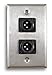 Single Gang Stainless Steel Wall Plate with Dual XLR Male Plug Single Gang - 2 XLR male