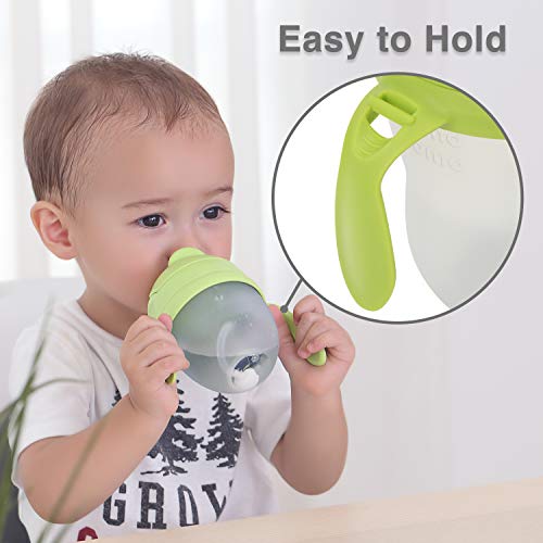 Weighted Straw Sippy Cup Conversion Kit, Compatible for Comotomo Baby Bottle, 5 Ounce and 8 Ounce (2 Packs, Green) - Thumbnail 3