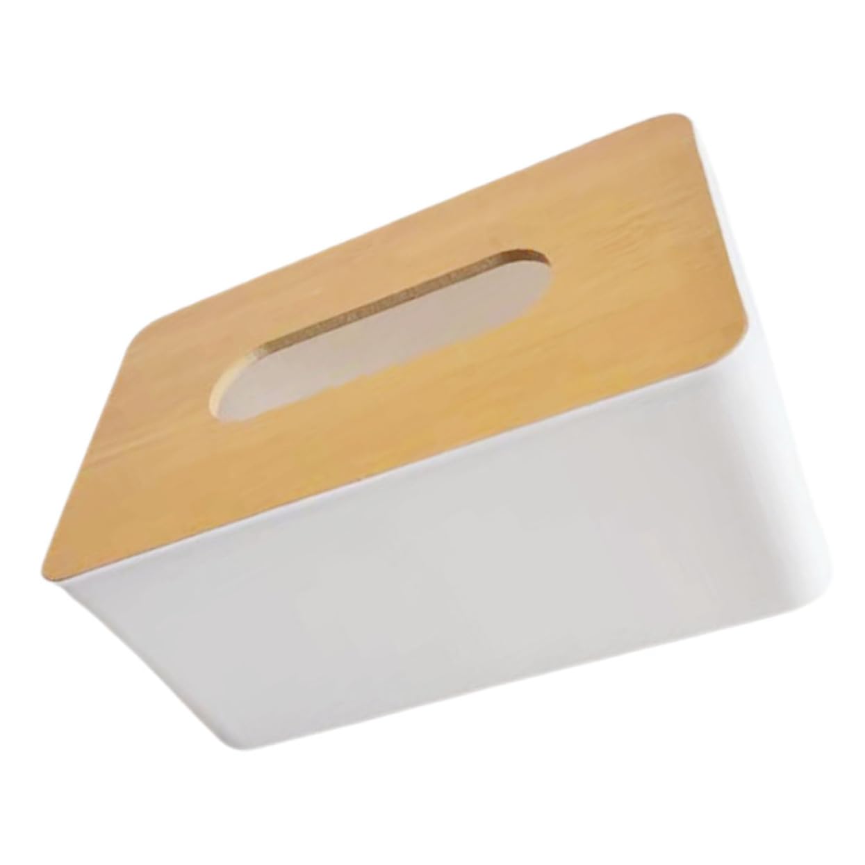 SOLUSTRE Luxury Wooden Tissue Holder Rectangle Napkin Box Tissue Storage Office Living Room Decor