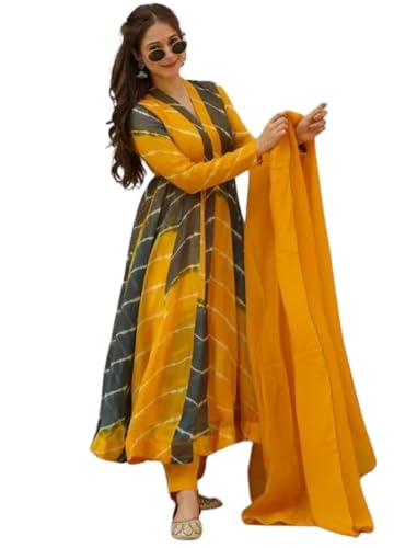 Image of ESTELA Womens 1 Anarkali Kurta 1 pant 1 Dupatta