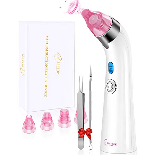 Preisvergleich Produktbild Mitesserentferner Mitesser Entferner BESTOPE Mitesser Sauger Porenreiniger Blackhead Remover Professionell Pickelentferner mit 4 Austauschbare Schönheit Köpfe Porensauger Set [UPGRADE VERSION]