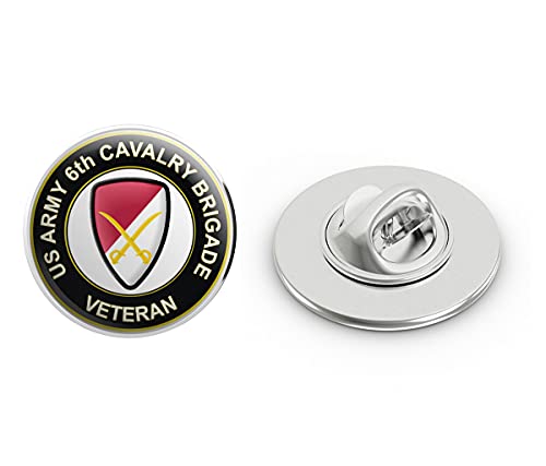 U.S. Army 6th Cavalry Brigade Veteran Metal 0.75" Lapel Hat Pin Tie Tack Pinback