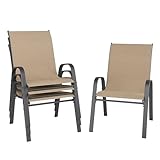 Redpick Patio Chairs Set of 4, Outdoor Dining Chairs Stackable for All Weather, Breathable Metal Modern...