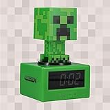 DIGITALER WECKER: Tippen Sie einfach auf den Creeper-Kopf zum Verschlafen oder drücken Sie ihn nach unten für ein leuchtendes Nachtlicht für Kinder. Perfekt für das Schlafzimmer eines Spielers.