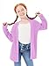 Haloumoning Girls Open Front Cardigan Sweaters Kids Fall Fashion Side Slit Outerwear 5-14 Years Purple