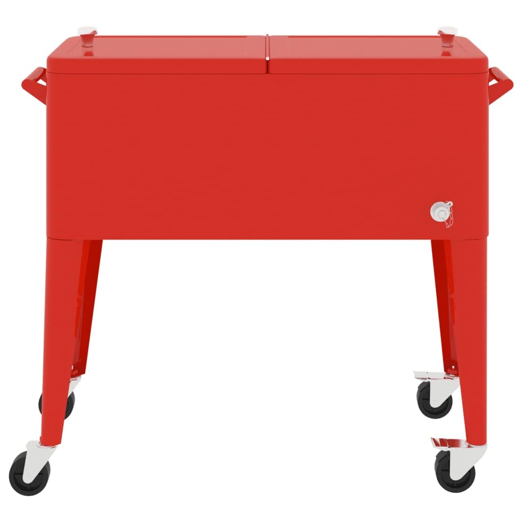 Hogar y jardín, cocina y comedor, portadores de alimentos y bebidas, carrito con ruedas rojo 92 x 43 x 89 cm