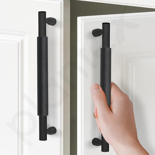 Image of Plantex Cabinet Handle /Kitchen Cabinet Door Handle /Wardrobe /224 mm Cupboard Handle /Door Pull-Push Handle for Home /Office - Pack of 2 (Black)